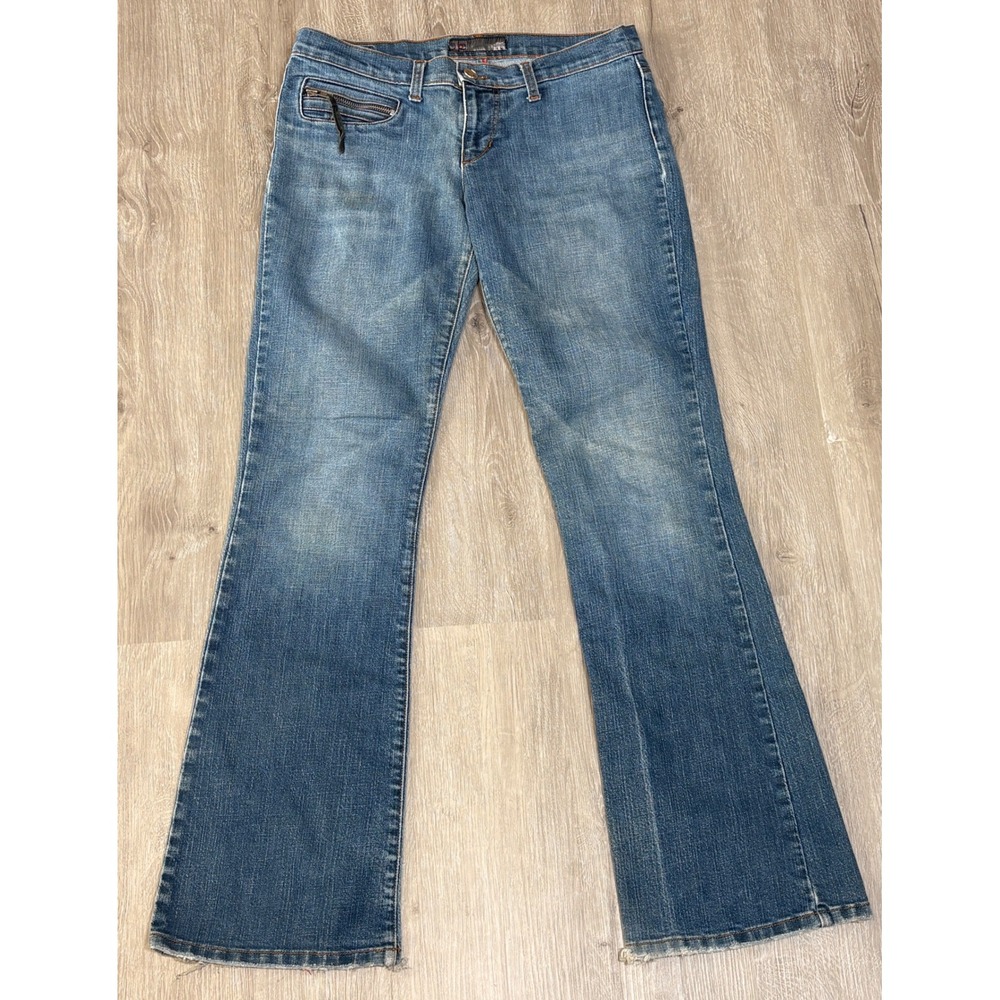 Joes Jeans Y2K‎ Thunder Bootcut Blue Denim Low Rise Zip Pocket Flare Size 30